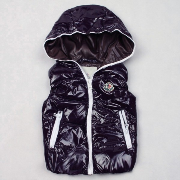 Moncler Bambini Down gilet marrone uscita M26